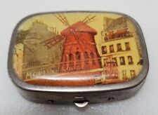 Vintage Moulin Rouge Mirrored Silver Makeup Compact picture