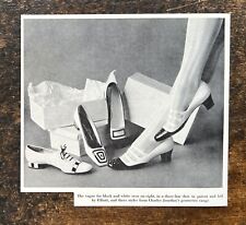 Charles Jourdan's Geometric Shoes - 1966 Press Cutting r448 picture