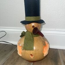 Meadowbrooke Gourds Snowman Scarf  Pipe Christmas Decoration Figurine picture