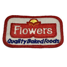 Flowers Quality Baked Foods Small Patch 3-1/4 x 2-1/8 Vintage Ohio Kentucky Wv picture