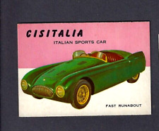 1954 TOPPS WORLD ON WHEELS   #102   CISITALIA RUNABOUT picture