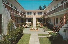 Daytona Beach FL- Florida, Sun N Sand Hotel Court, Vintage  Postcard picture