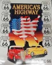 Route 66 Americas Highway Metal Tin Sign Home Bar Shop Wall Hot Rod Decor #605 picture