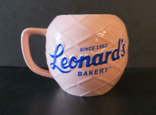 Leonard's Bakery Mug Pink Round Honolulu Hawaii Ceramic Coffee Cup Pineapple picture