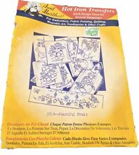 Vintage Aunt Martha's Hot Iron Transfers 3749 Fanciful Fruit, Partially Used picture