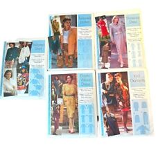 Vintage Uncut Paper Sewing Pattern - Sewing Step By Step -  Lot of Six picture