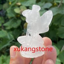 1pcs Natural Clear crystal The flower Fairy Maiden Quartz Carved heal Reiki 2.3