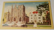 Vintage 1930s linen postcard Saint Mary's Church New Haven Connecticut unused picture