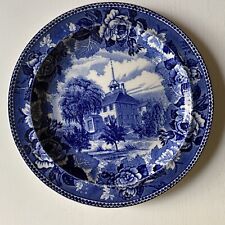 Circa 1900 Souvenir Wedgwood Plate Old Meeting House Hingham Massachusetts picture