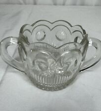 Vintage Barlett Collins Sugar Bowl St Genevieve Pattern Clear Glass Handle Good picture