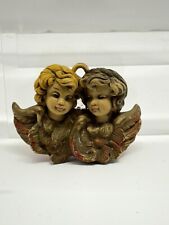 Vintage Italian Twin Head Angel Ornament Christmas Marked Italy 918 picture