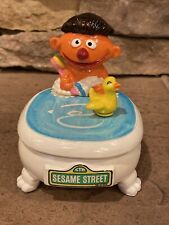 Vintage Gorham Sesame Street Ernie with Duck Rotating Music Box 1977 picture