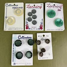 Vintage Lot of Buttons Lansing & Costumaker Variety Round on Cards picture