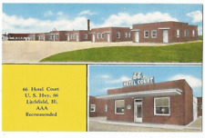 Litchfield, IL Illinois old Postcard, 66 Hotel Court Motel, Highway 66, U.S. 66 picture