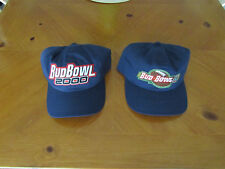 Bud Bowl 1999 & 2000 Navy Blue Adjustable Hats Budweiser Football  man cave picture