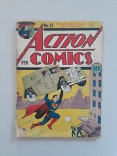 Action Comics 33 Golden Age 1941 DC Superman  
