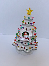 Adorable Mr. Christmas Porcelain Ceramic Tree Lighted Battery 9