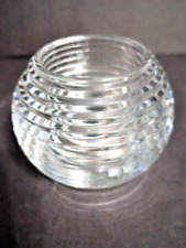 Vintage Home Interiors Ribbed Glass Round Votive/Tea Light Candle Holder picture