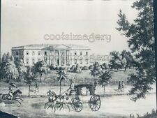 1950 Press Photo Artist Drawing of The White House in The 1840s picture