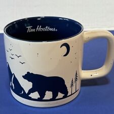 Tim Hortons 2019 Collectors Ceramic Coffee 16oz Mug-Pine Trees-Bear-Mountains picture