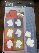 HALLMARK 2001 Peanuts FLYING ACE Snoopy USPS 6 SELF MAILING Notes with Seals NEW picture