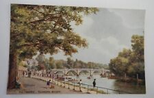 Vint. Color P/C- England- The Thames, Richmond Bridge. No. 3349, C. T. Howard picture