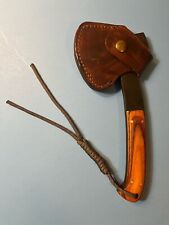 Vintage John W. Bugden Hatchet.  Axe. Hunting, Camping. W/ Sheath. Rare Find👀 picture