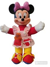 Disney Learn to Dress Plush MINNIE MOUSE w/ Teddy Bear 1989 Mattel picture