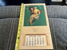 1951 Texaco OFE Oil Co. York, Nebraska Pin Up Equestrian Calendar picture