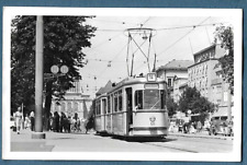 583  c1950 RPPC Photo Postcard City RR Tram Electric Railroad Trolley Germany picture