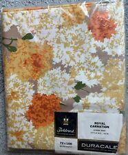 Vintage Fieldcrest Duracale Twin Flat Sheet Royal Carnation 100% Cotton NIP NOS picture