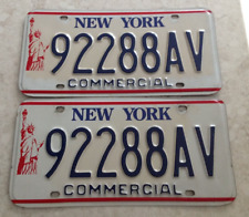 Vintage Matching Set of New York State Liberty License Plates Commercial 92288AV picture