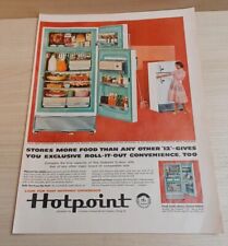 Hotpoint Refrigerator Freezer 1958 Vintage Print Ad Life Magazine picture