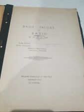 Vintage basic theory of radio how and why it works. W.B. Parrish 1942 picture