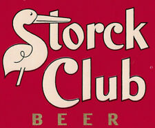 Storck Club Beer 12 oz Gilt Bottle Label c. 1950s Slinger WI NOS HTF picture