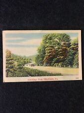 Pennsylvania PA - Greetings from Telford - Automobiles Vintage Postcard UNP WB picture