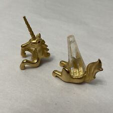 Vintage Crystal  Glass Signed Swarvorski Trimlite Standing Unicorn/Detached picture
