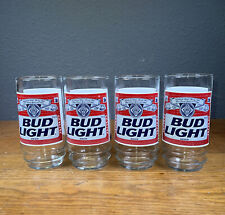 Set of 4 Bud Light Beer Highball Drinking Glasses Barware 6 In Tall picture