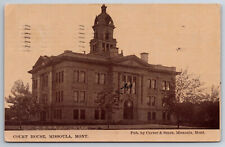 Vintage Postcard MT Missoula Court House Street View c1911 -*5353 picture