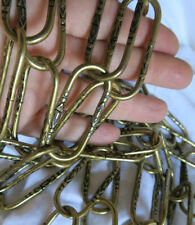 7FT Vintage gilt Brass plated chain links part lamp chandelier 2