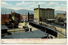 Postcard  Binghamton, NY Kilmers Bld D.L.&W Depot Posted 1908  A-09 picture