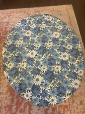 Vintage 1970s Flora Oval Table Cloth picture