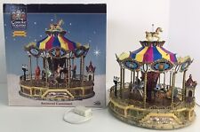 Lemax Village Carole Towne Belmont Carousel Motion Music Lights Working VIDEO picture
