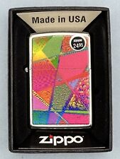 2022 Retro Pattern Colorful Design Chrome Zippo Lighter NEW picture