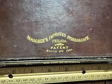 Super Rare Whole Plate COVER, MASCHERS IMPROVED STEREOSCOPE DAGUERREOTYPE Viewer picture