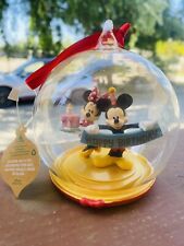 Disney Parks Blown Glass Mickey And Minnie Mouse Happy Birthday Ornament picture