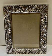 Vintage Botanical 12”x 13” Picture Frame Tabletop Wall mounted Silver Tone picture