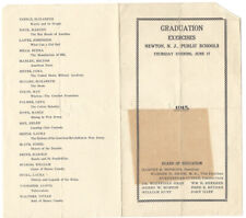 c1915 Newton NJ Public Schools Graduation Exercises Program Pamphlet Jersey RARE picture