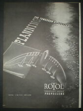 1945 FUTURE AIRPLANE FUTURISTIC PLANE WWII vtg ROTOL PROPELLER Trade print ad picture