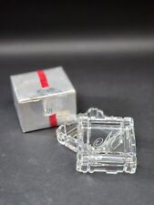 Vintage Jonal USA Crystal Glass Trinket Box Engraved M On Top picture